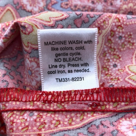 Pendleton Red Print Button Down Shirt, Medium - Picture 7 of 7